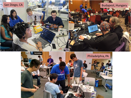 In the fall of 2016, the IEEE Brain Initiative co-sponsored three brain-computer interface (BCI) hackathons.
